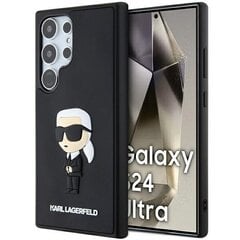 Original Pouch KARL LAGERFELD  hardcase 3D Rubber Ikonik KLHCS24L3DRKINK for Samsung Galaxy S24 Ultra black цена и информация | Чехлы для телефонов | kaup24.ee