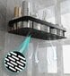 Rippuv vannitoa riiul, 2 tk SD87, must hind ja info | Vannitoa sisustuselemendid ja aksessuaarid | kaup24.ee