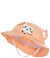 Päikesekaitse müts tüdrukutele, oranž hind ja info | Tüdrukute mütsid, sallid, kindad | kaup24.ee