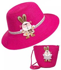 Комплект шляпа с клетчатым бантом + сумочка. цена и информация | Аксессуары для детей | kaup24.ee