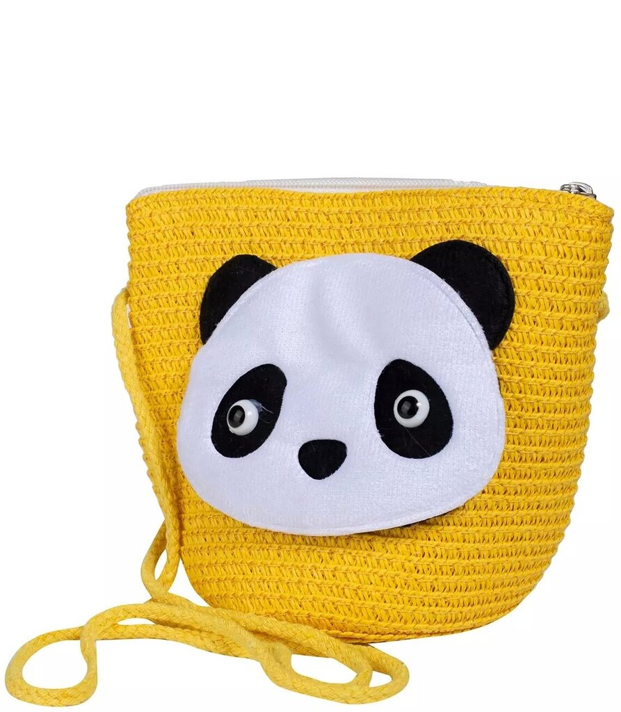 Pandaga kaunistatud kotiga naiste müts, kollane цена и информация | Laste aksessuaarid | kaup24.ee