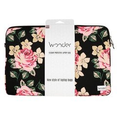 Wonder Sleeve Laptop 13-14 inches black and roses POK042638 цена и информация | Рюкзаки, сумки, чехлы для компьютеров | kaup24.ee