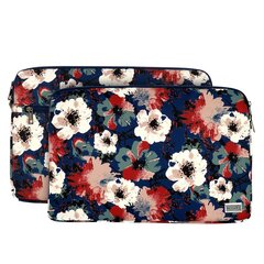 Wonder Sleeve Laptop 13-14 inches blue and camellias POK042641 цена и информация | Wonder Компьютерная техника | kaup24.ee