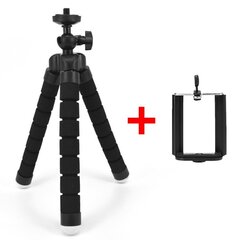 Phone holder - flexible tripod - black цена и информация | Держатели для телефонов | kaup24.ee