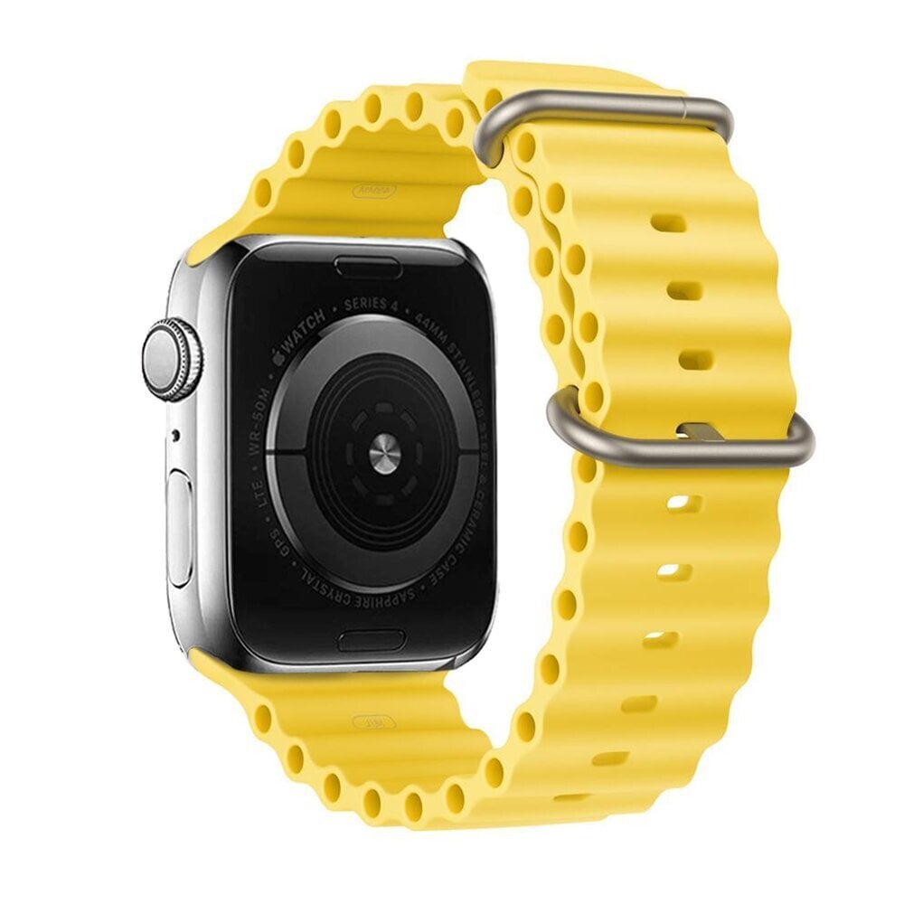 Silicone Watch Loop Yellow hind ja info | Nutikellade ja nutivõrude tarvikud | kaup24.ee