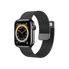 Milanese bracelet loop for Apple Watch 42|44|45mm black цена и информация | Аксессуары для смарт-часов и браслетов | kaup24.ee