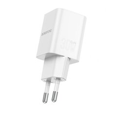 Borofone Wall charger BN14 Royal - USB + Type C - QC 3.0 PD 30W white цена и информация | Зарядные устройства для телефонов | kaup24.ee