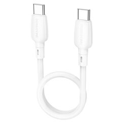 Кабель Borofone Cable BX93 Super Power - USB to Type C - 27W 3A 0,25 metres white цена и информация | Кабели для телефонов | kaup24.ee
