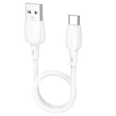 Кабель Borofone Cable BX93 Super Power - USB to Type C - 27W 3A 0,25 metres white цена и информация | Кабели для телефонов | kaup24.ee