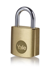 Yale metallist aasaga messingist tabalukk, 20 mm цена и информация | Дверные замки | kaup24.ee