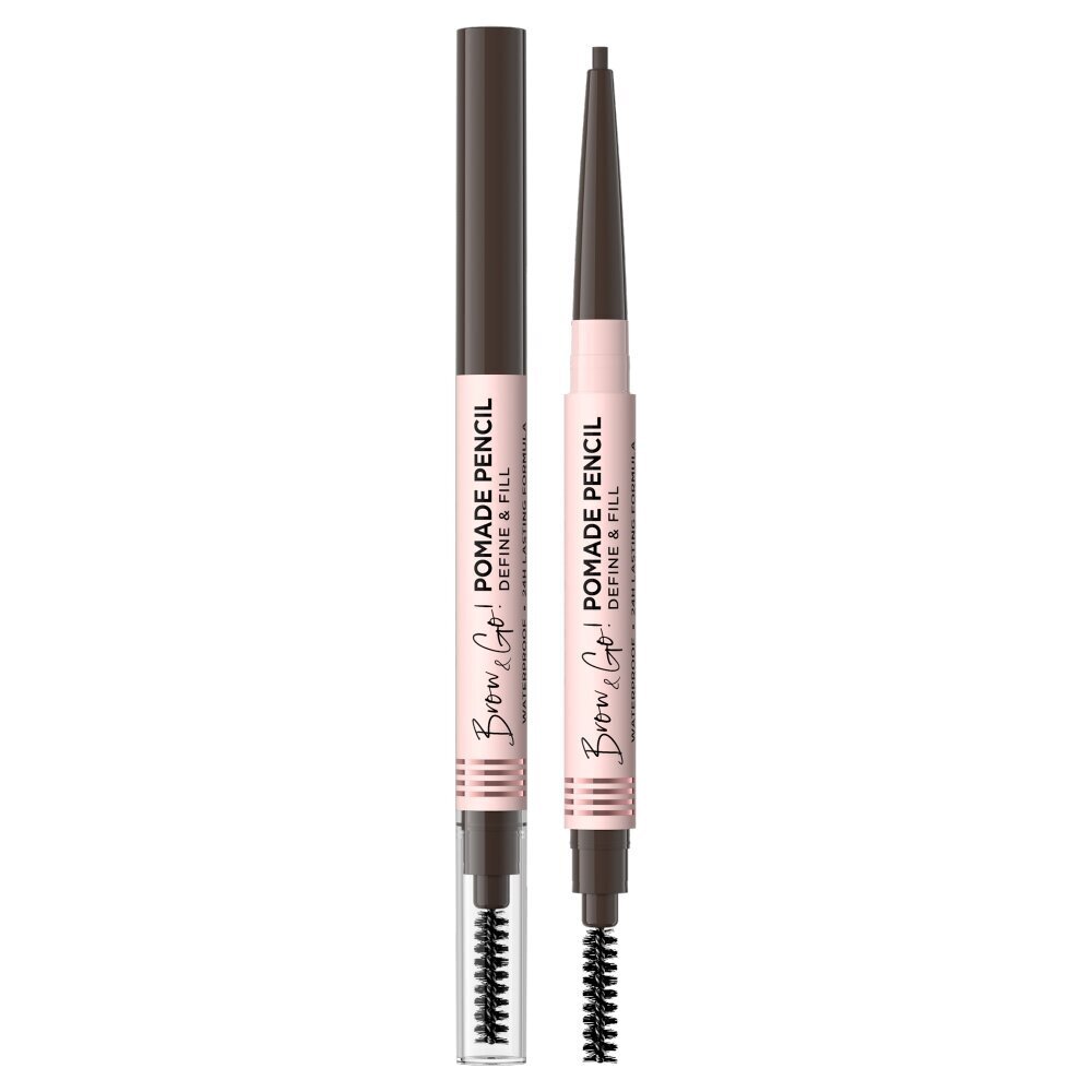 Kulmupliiats Eveline Brow & Go Pomade Pencil Dark Brown, 1 tk hind ja info | Kulmuvärvid, -pliiatsid | kaup24.ee