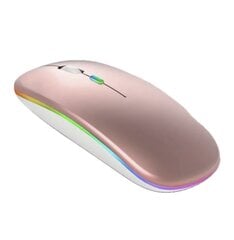 Эргономичная беспроводная мышь с подсветкой, розовая цена и информация | Мыши | kaup24.ee