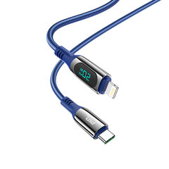 Hoco S51 USB-C to Lightning LED ekraan 20W 1,2 m hind ja info | Mobiiltelefonide kaablid | kaup24.ee