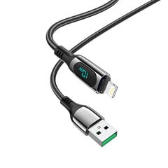 Hoco S51 USB-A to Lightning LED ekraan 10W 1,2m hind ja info | Mobiiltelefonide kaablid | kaup24.ee