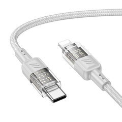Hoco U129 USB-C to Lightning, läbipaistev hind ja info | Mobiiltelefonide kaablid | kaup24.ee