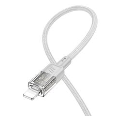 Hoco U129 USB-A to Lightning, läbipaistev 12W 1,2m hind ja info | Mobiiltelefonide kaablid | kaup24.ee