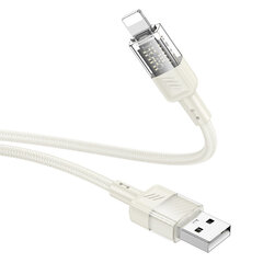 Hoco U129 USB-A to Lightning läbipaistev 12W 1,2m hind ja info | Mobiiltelefonide kaablid | kaup24.ee