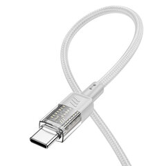 Hoco U129 USB-A to USB-C läbipaistev 15W 1,2m hind ja info | Mobiiltelefonide kaablid | kaup24.ee