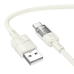 Hoco U129 USB-A to USB-C läbipaistev 15W 1,2m hind ja info | Mobiiltelefonide kaablid | kaup24.ee