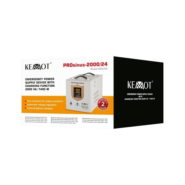 Kemot PROsinus 24V 230V 2000VA/1400W цена и информация | Puhvertoiteallikad (UPS) | kaup24.ee