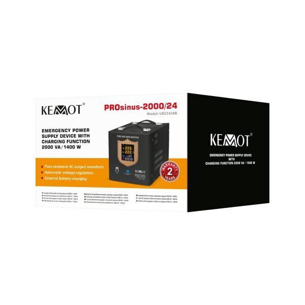 Kemot PROsinus 24V 230V 2000VA/1400W hind ja info | Puhvertoiteallikad (UPS) | kaup24.ee