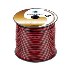 Kõlarikaabel 1,5 mm must/punane hind ja info | Tekstiilkaablid ja elektriklemmid | kaup24.ee
