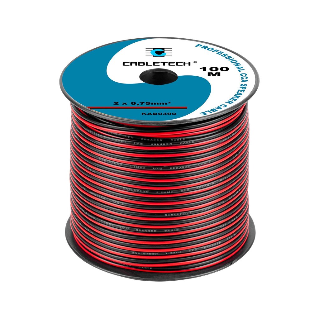 Cabletech CCA 0.75 mm, 100 m hind ja info | Kaablid ja juhtmed | kaup24.ee