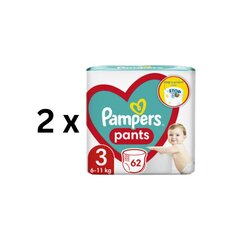 Pampers püksmähkmed Jumbo Pack S3 62 tk x 2 tk цена и информация | Подгузники | kaup24.ee