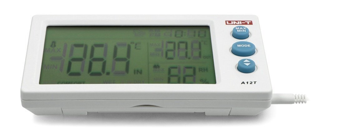 Termomeeter (temperatuurimõõtja + välisandur) uni-t a12t цена и информация | Ilmajaamad, termomeetrid | kaup24.ee
