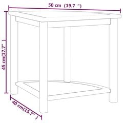 vidaXL nurga dušipink 50x40x45 cm täispuit tiikpuu цена и информация | Аксессуары для ванной комнаты | kaup24.ee