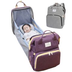 Multifunktsionaalne magamisfunktsiooniga seljakott/kott beebile, hall hind ja info | Spordikotid, seljakotid | kaup24.ee
