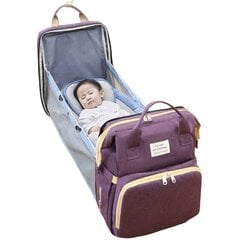 Multifunktsionaalne magamisfunktsiooniga seljakott/kott beebile, lilla цена и информация | Рюкзаки и сумки | kaup24.ee