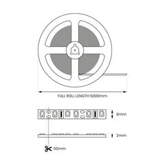 led ribad , 2,5 w/0,5 m hind ja info | LED ribad | kaup24.ee