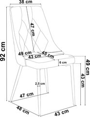 Tool Lincoln Velvet, hall hind ja info | Kontoritoolid | kaup24.ee