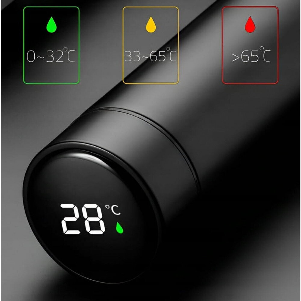LED temperatuurinäidikuga termokruus Adgo, 500 ml hind ja info | Termosed, termostassid | kaup24.ee