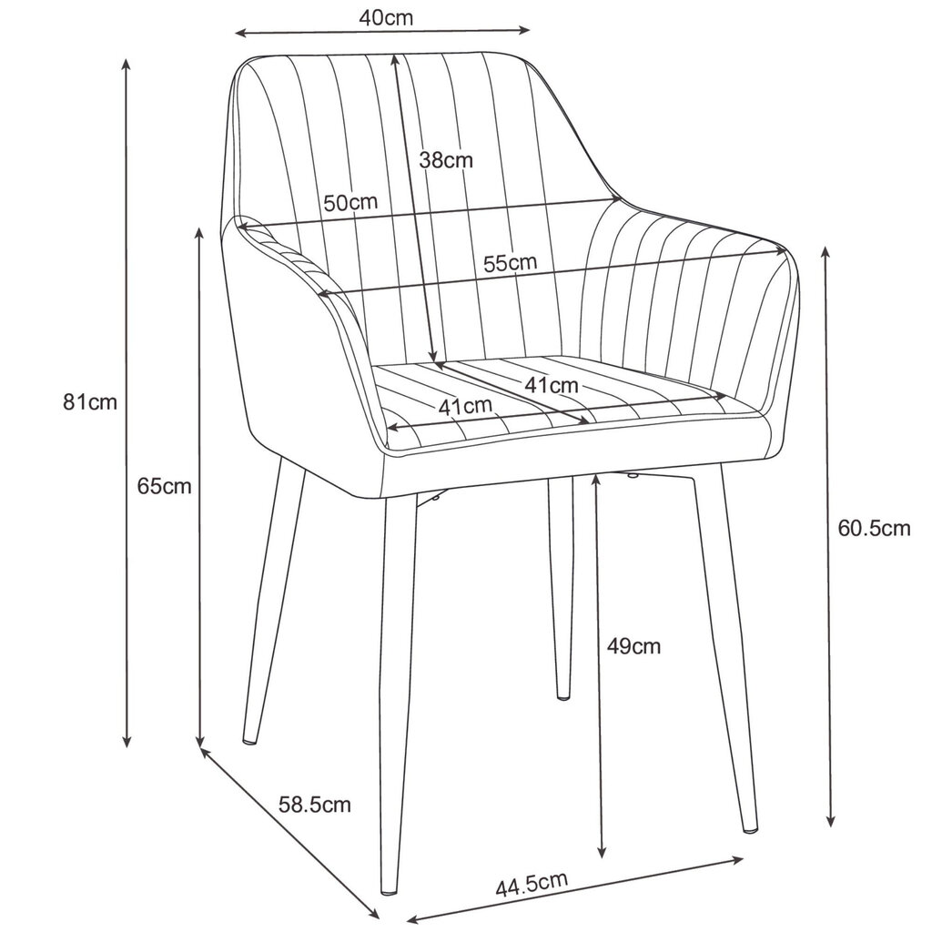 2 tooli Akord SJ.040, musta värvi hind ja info | Söögitoolid, baaritoolid | kaup24.ee