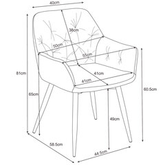 2 tooli Akord SJ.030, roheline, komplekt Akord SJ.030 цена и информация | Стулья для кухни и столовой | kaup24.ee