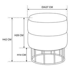 Pouf Akord Elza, pruun hind ja info | Kott-toolid, tumbad, järid | kaup24.ee