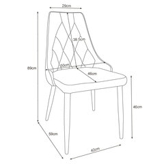 2 tooli Akord SJ.054, musta värvi hind ja info | Söögilaua toolid, köögitoolid | kaup24.ee