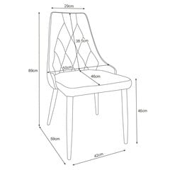 комплект из 4 стульев Akord SJ.054, черный цена и информация | Стулья для кухни и столовой | kaup24.ee