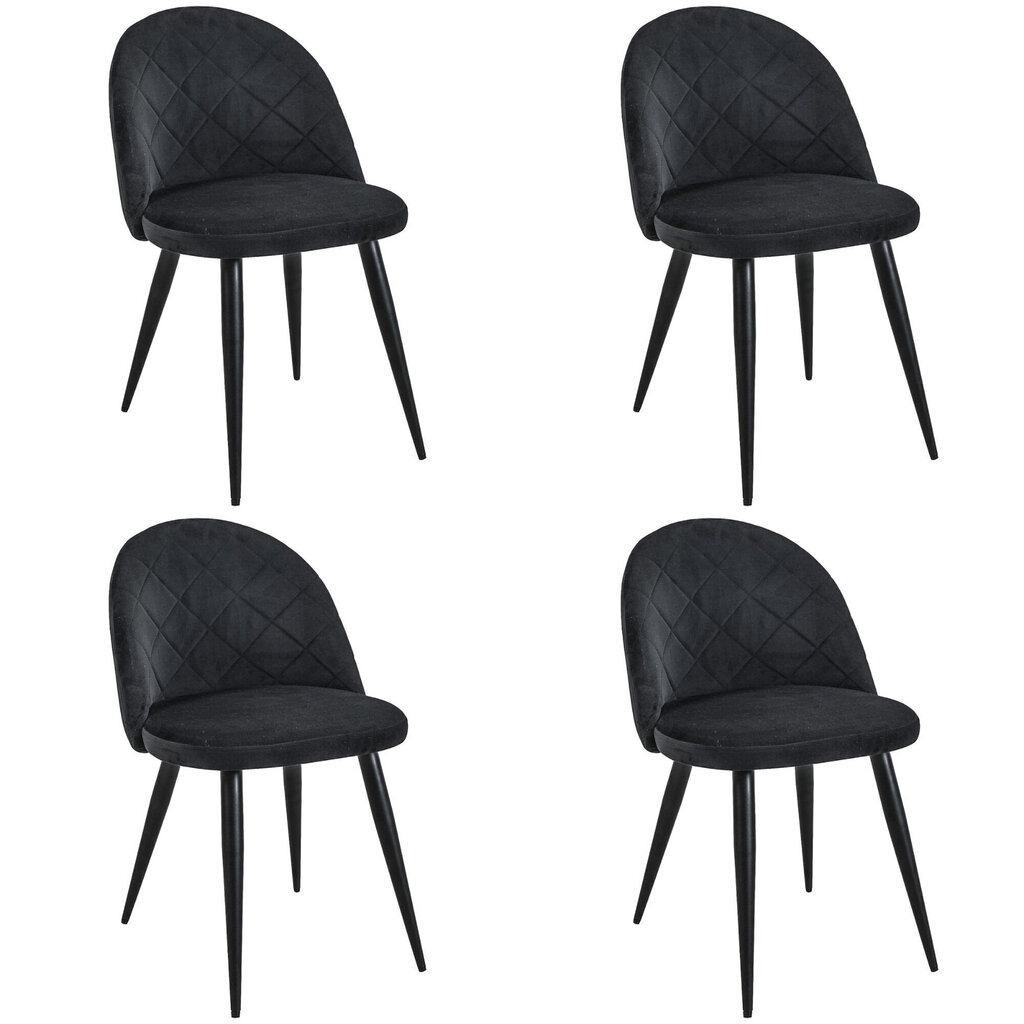 4 tooli Akord SJ.077, musta värvi цена и информация | Söögitoolid, baaritoolid | kaup24.ee