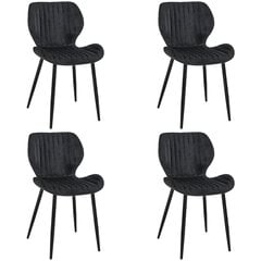 комплект из 4 стульев Akord SJ.17, черный цена и информация | Стулья для кухни и столовой | kaup24.ee