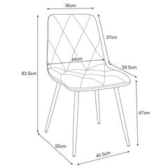 2 tooli Akord SJ.3, musta värvi hind ja info | Söögilaua toolid, köögitoolid | kaup24.ee