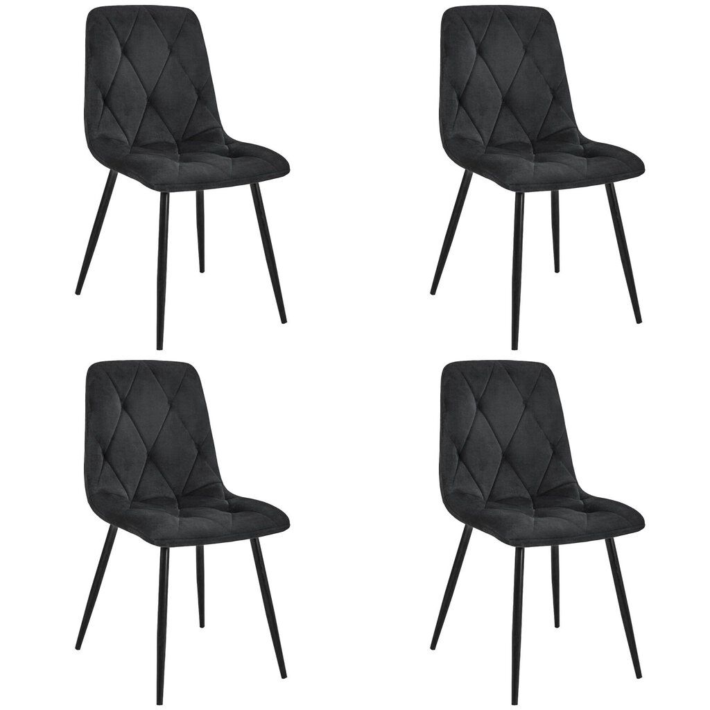 4 tooli Akord SJ.3 komplekt, must hind ja info | Söögitoolid, baaritoolid | kaup24.ee