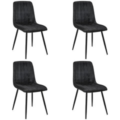 4 tooli Akord SJ.9 komplekt, must hind ja info | Söögilaua toolid, köögitoolid | kaup24.ee