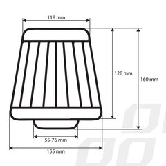 Spordikoonusfilter punane + adapterid hind ja info | Mootori osad | kaup24.ee