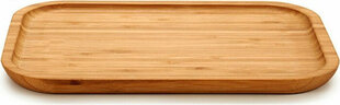 поднос для закусок Коричневый Бамбук (18 x 1,5 x 25 cm) (12 штук) цена и информация | Посуда, тарелки, обеденные сервизы | kaup24.ee