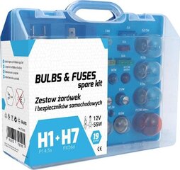 H7 + H1 varukomplekt Amio 01498, 19-osa hind ja info | Lisaseadmed | kaup24.ee