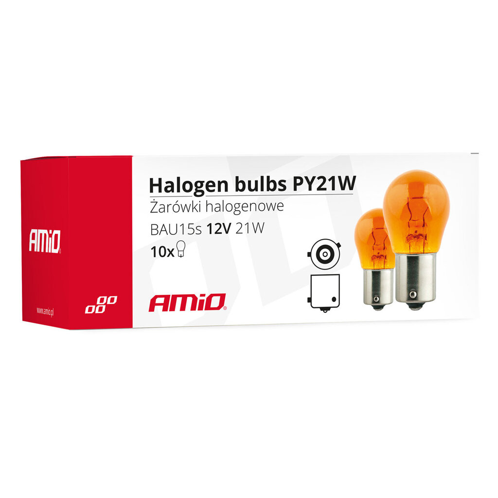 Autopirn Amio 01158, 12V 21W Amber PY21W BAU15s цена и информация | Autopirnid | kaup24.ee