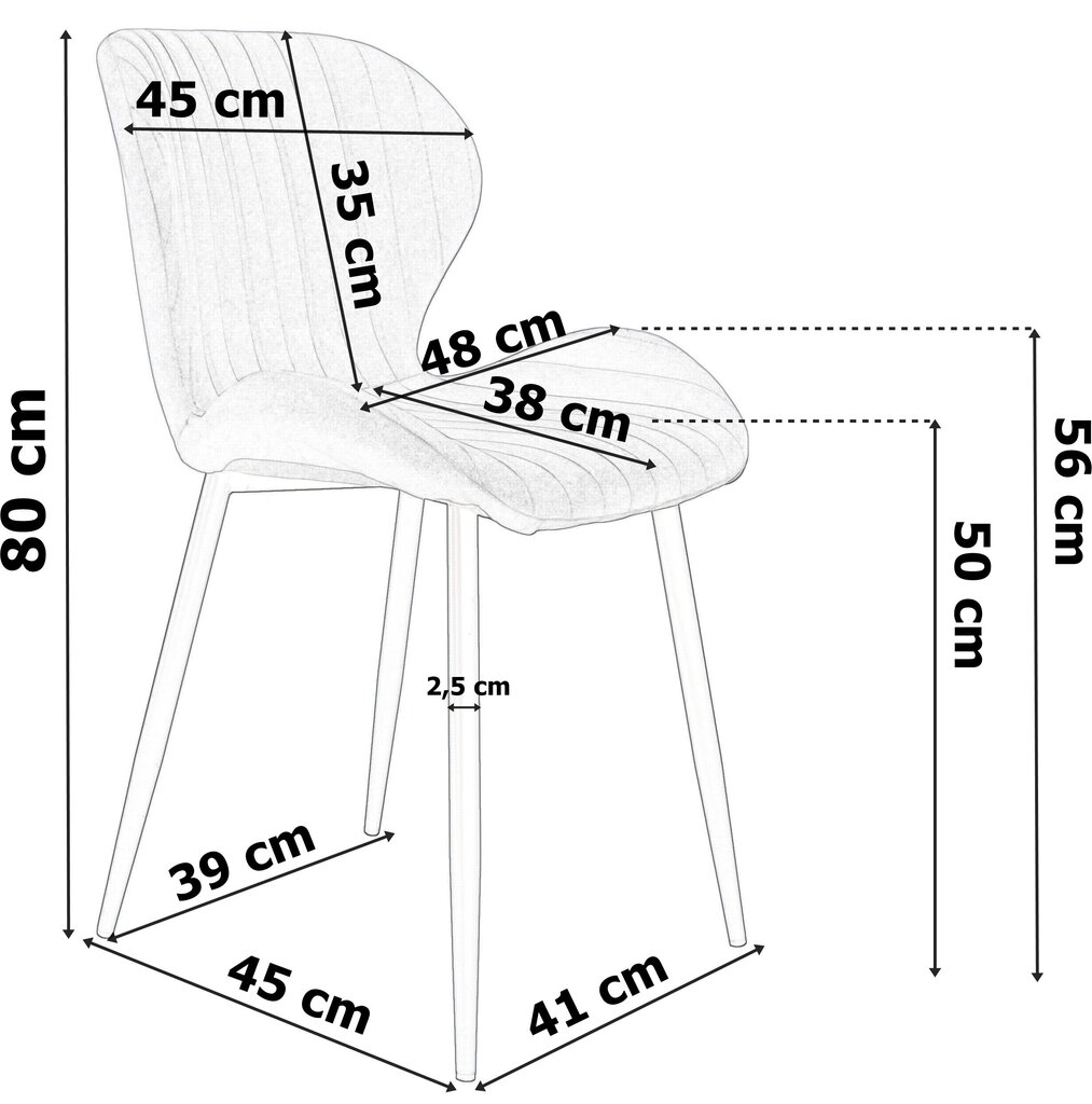 Tool Dallas Velvet, must hind ja info | Kontoritoolid | kaup24.ee